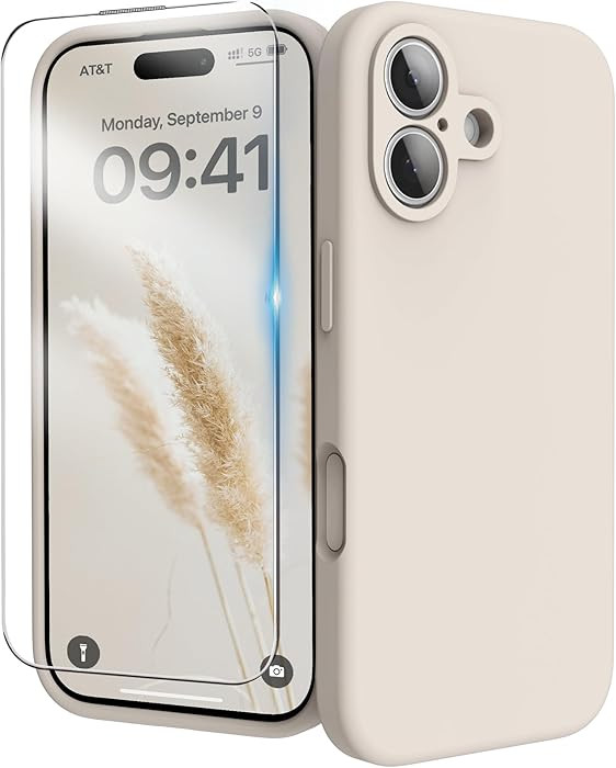 for iPhone 17 Case, Liquid Silicone Cover with Camera Protection Anti-Scratch Soft Microfiber Lin... | Amazon (US)