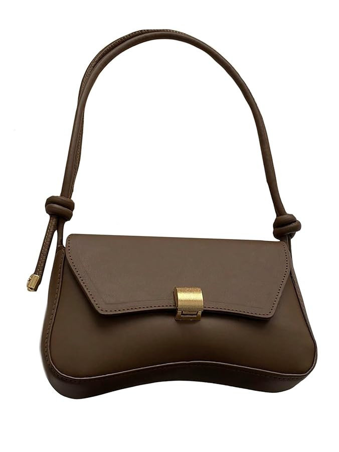 OYOANGLE Women's Flap Clutch Leather Shoulder Bag Vintage Adjustable Straps Shoulder Purse | Amazon (US)