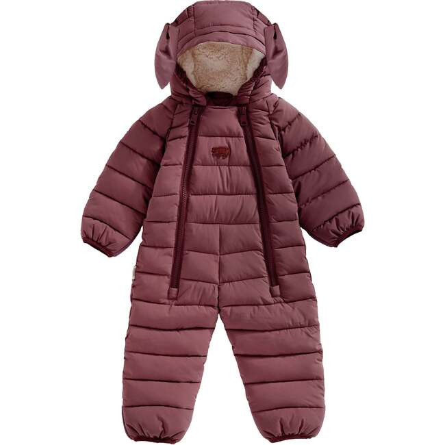 Quilted Onesie, Berry | Maisonette