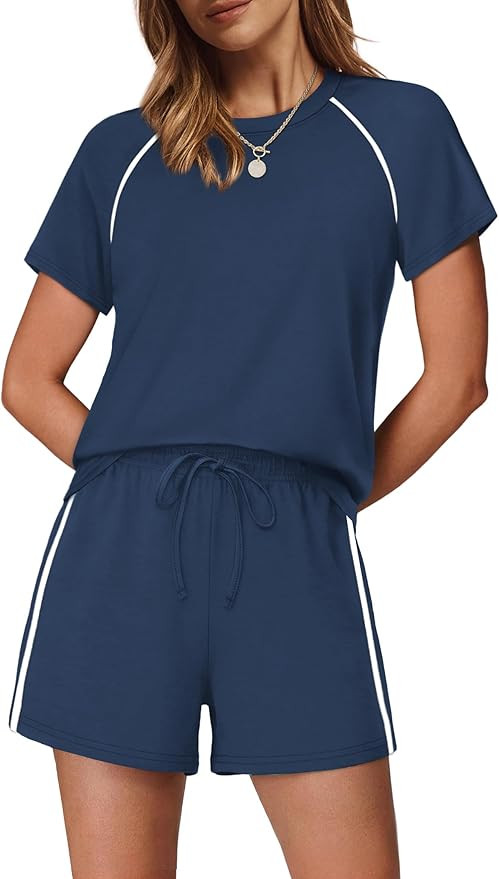 Sampeel 2 Piece Sets for Women Summer Lounge Matching Sets Airport Vacation Outfits Spring Fashio... | Amazon (US)