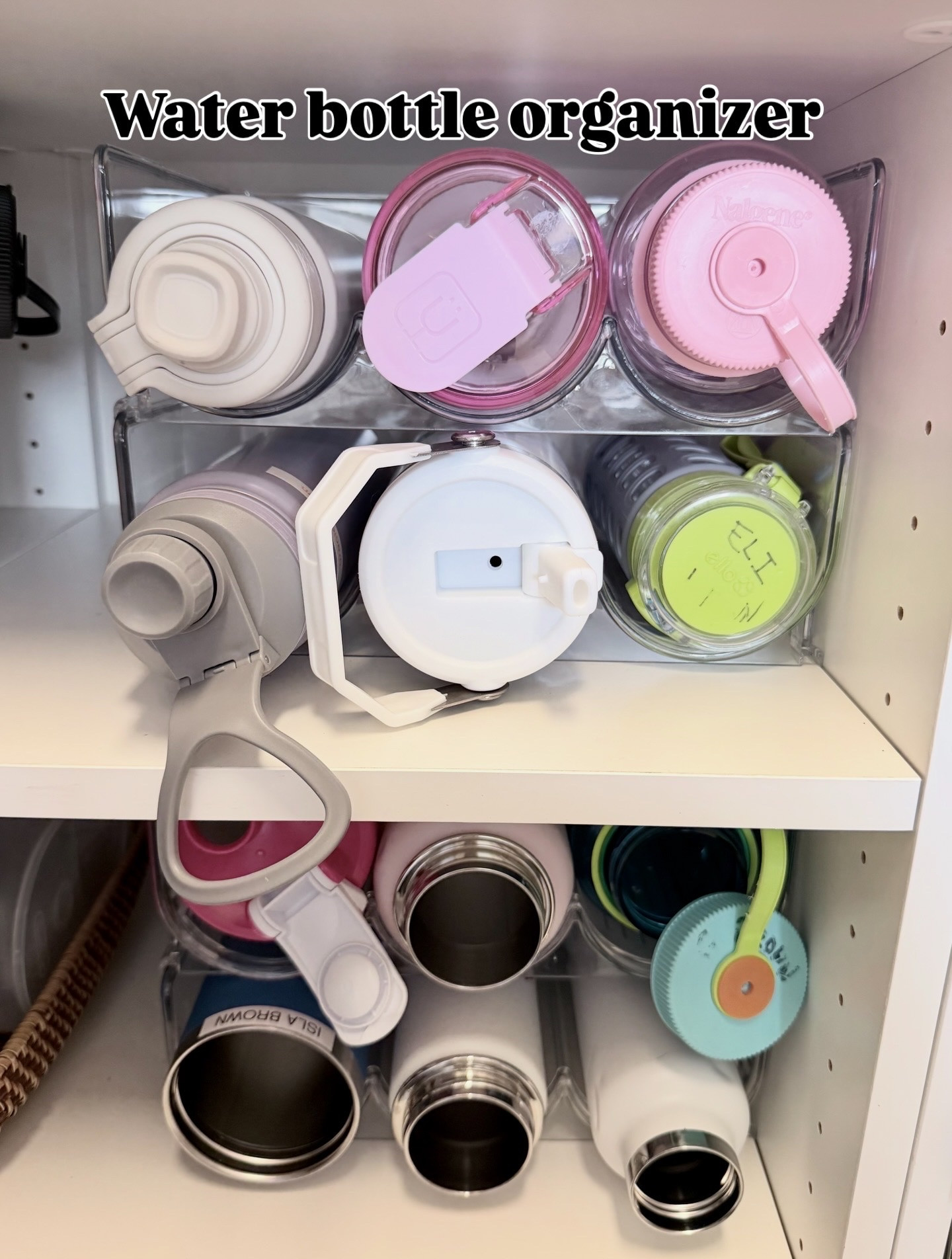 The perfect way to organize your cabinets when it comes to multiple tumblers!! 🩷

#LTKFindsUnder100 #LTKOver40 #LTKFindsUnder50