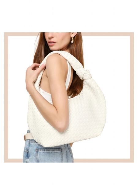 Ivory woven knotted shoulder bag pursee

#LTKitbag #LTKfindsunder100 #LTKstyletip