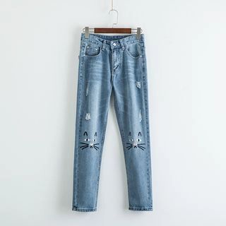 Embroidered Jeans | YesStyle (US)