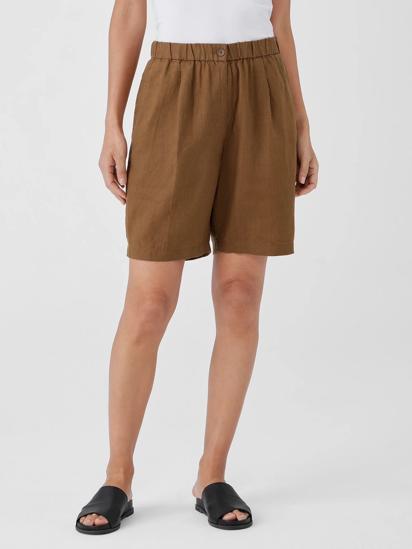 Organic Linen Shorts | Eileen Fisher