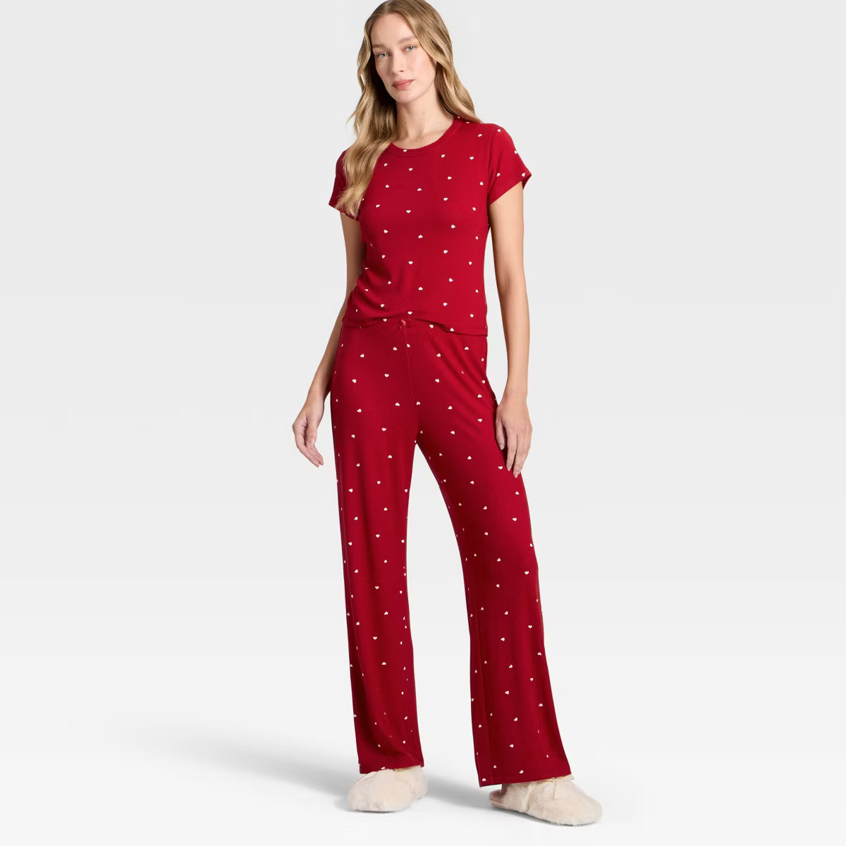 Women's Pointelle Short Sleeve Shirt and Pants Pajama Set - Auden™ | Target