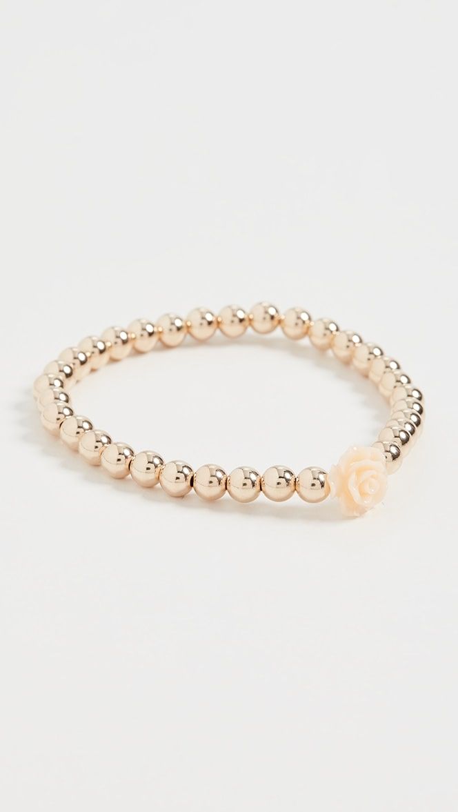 5MM Gold Ball Bracelet With Flower | Shopbop