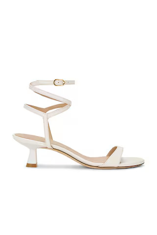 Stuart Weitzman Nudist Wrap 50 Sandal in Cream Smooth Calf from Revolve.com | Revolve Clothing (Global)