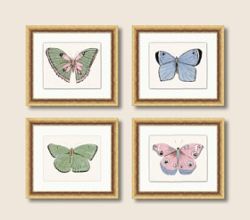 Jordan Connelly Soft Butterfly Framed Wall Art Collection | Pottery Barn Kids