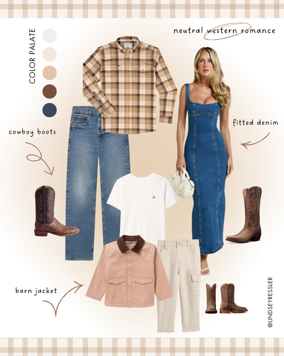 Fall family photo outfits that actually look good together 🤎📸

If you’re planning family photos this fall, save this one! 🍂 I’m loving the neutral western look this year — warm browns, creamy whites, denim, and just the right amount of western-inspired details. 🤠

The goal: coordinated, not matchy-matchy ✨ Think textures, earthy tones + a mix of casual and elevated pieces so everyone looks pulled together without looking overly styled.

🤎 Neutral fall color palette
👖 Denim + western boots
🤍 Flowy white dress
🍂 Easy layers for the whole family
📸 Perfect for fall family photos

Save this for your fall photo outfit inspo + shop the looks on LTK!

#LTKStyle #LTKFamily #LTKFindsUnder100 #FallFamilyPhotos #FamilyPhotoOutfits #FallOutfitIdeas #FamilyPictureOutfits #FallFamilyPictures #WesternStyle #NeutralStyle #WesternFashion #FamilyPhotoInspiration #FallStyle #FallFashion #OutfitInspo #FamilyOutfitIdeas 

 #LTKmomlife #LTKSeasonal #LTKKids