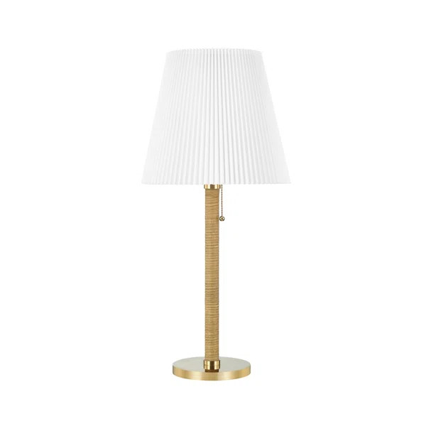 Dorset - 1 Light Table Lamp By Mark D. Sikes - Aged Brass Frame - Cream Shade | Perigold
