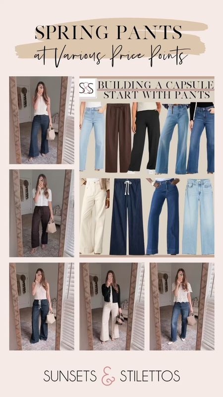 Spring pants that we are loving right now for your capsule wardrobe! Jeans, linen pants, and work pants to carry your outfits through summer!

#LTKStyleTip #LTKWorkwear #LTKSeasonal