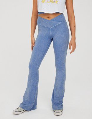 OFFLINE By Aerie Real Me Double Crossover Flare Legging | Aerie