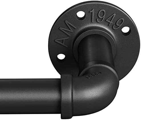 IFELS Industrial Curtain Rods,1 Inch Curtain Rods for Windows 28 to 48 inch,Black Curtain Rods, O... | Amazon (US)