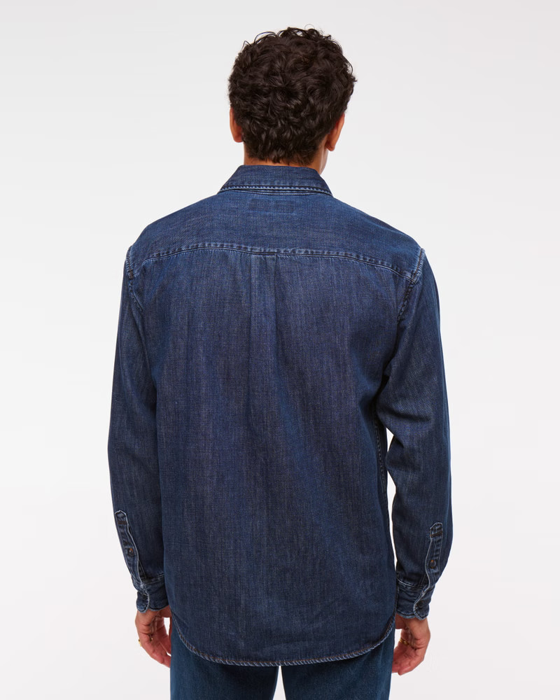 Denim Button-Up Shirt | Abercrombie & Fitch (US)