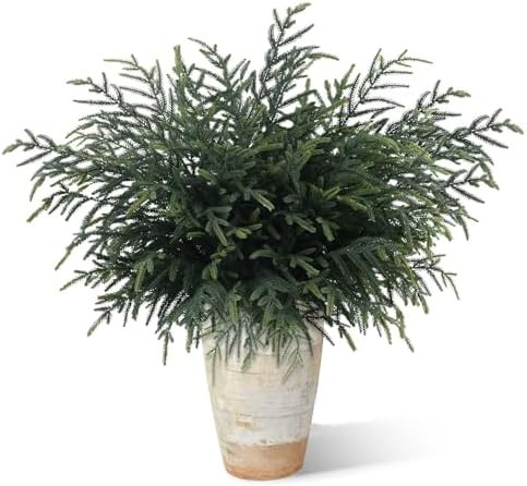 36 Inch Real Touch Norfolk Pine Branches, 8 Pcs Artificial Faux Cedar Pine Greenery Stems for DIY... | Amazon (US)