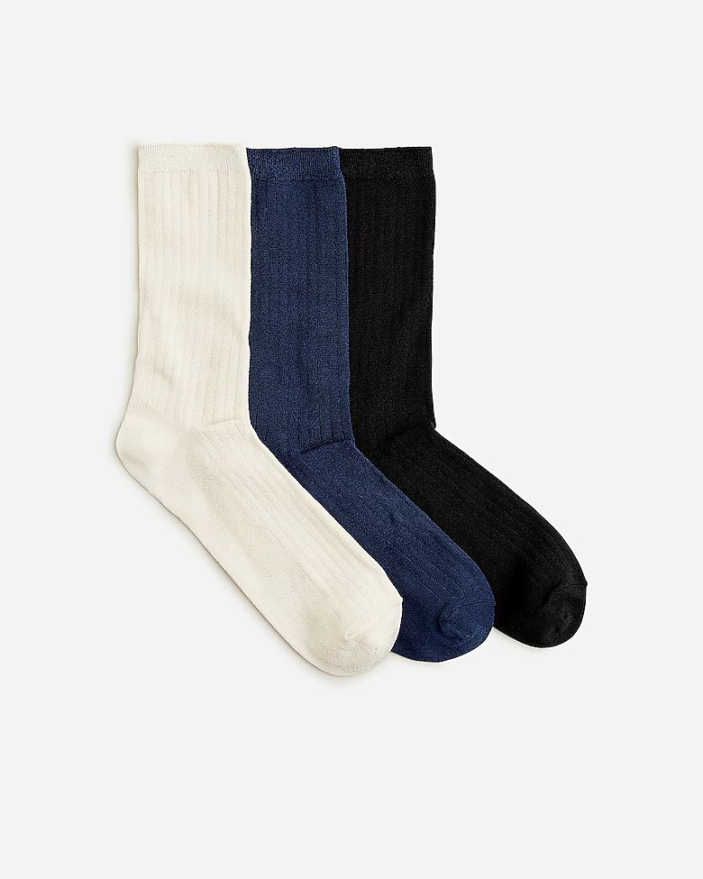 Ribbed trouser socks three-pack | J. Crew US