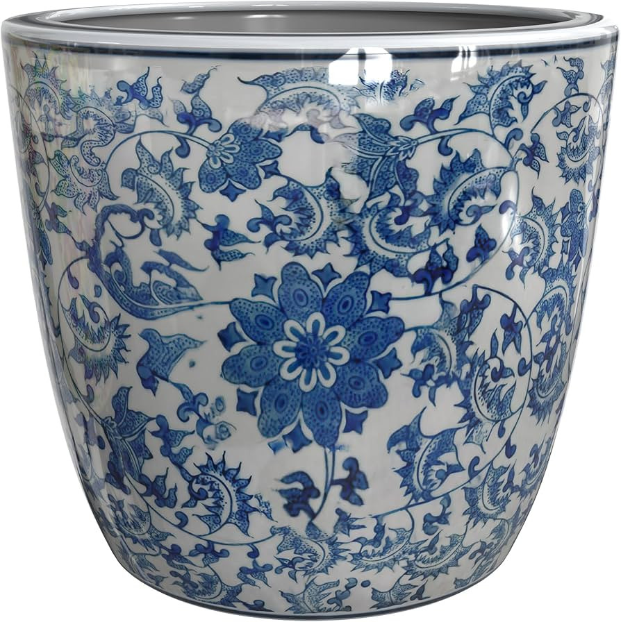 Red Lantern 8" Planter - Blue and White Floral | Amazon (US)