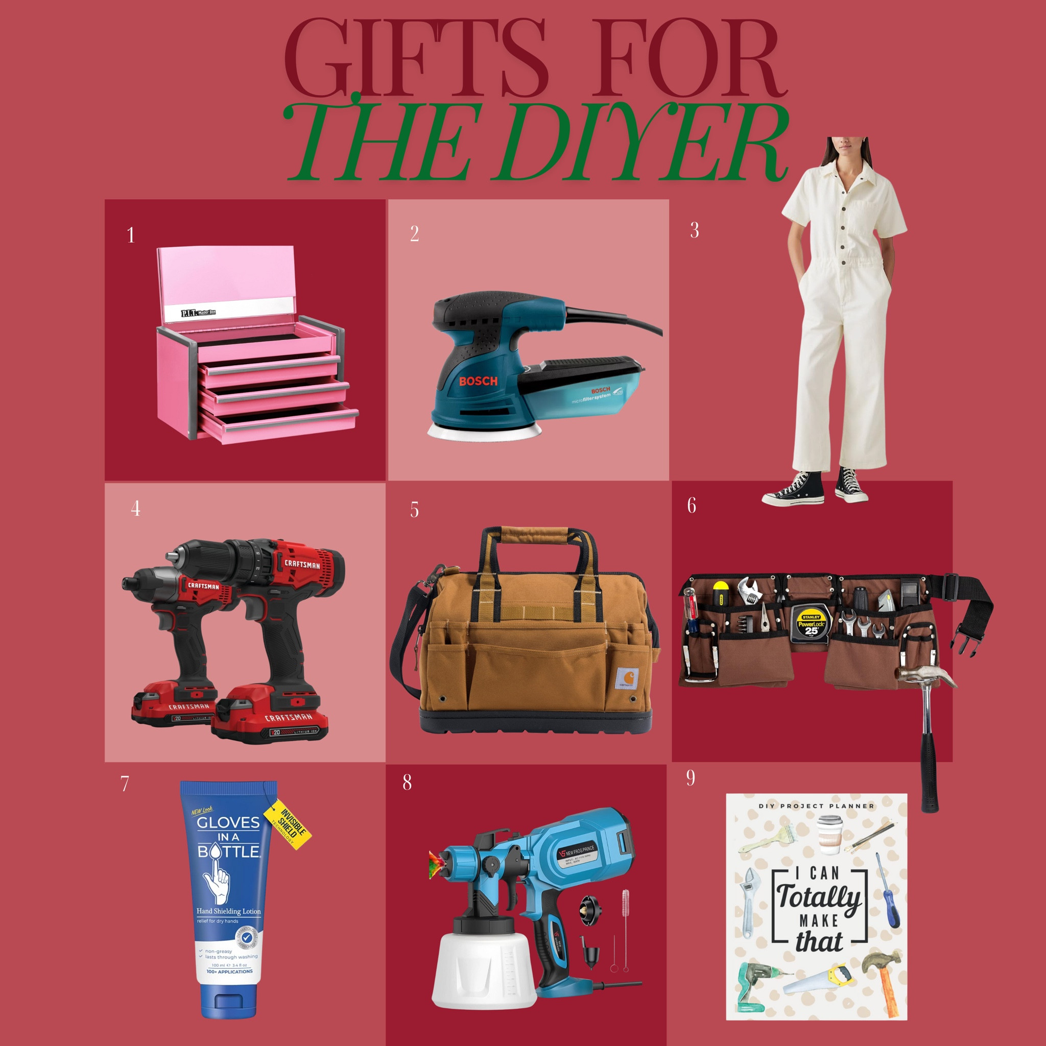 Gifts for the DIYer in your life 🛠️

#giftguide #diyer #homeimpovement 
Mini tools box, gifts for new homeowners, paint sprayer, tool belt, womens jumpsuit 

#LTKGiftGuide #LTKFindsUnder50 #LTKFindsUnder100