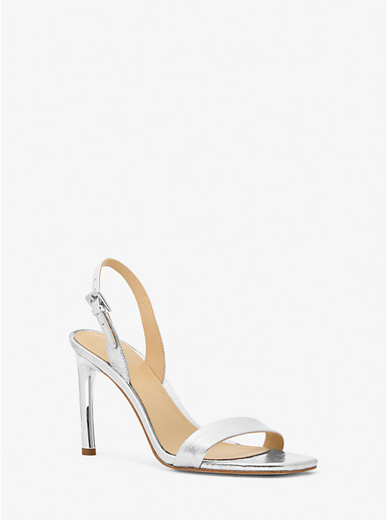 Kasia Crackled Metallic Leather Sandal | Michael Kors US