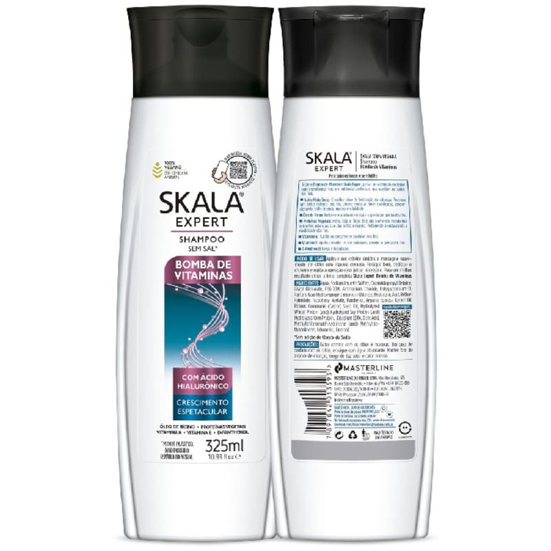 Kit Sh+Cond Bomba de Vitaminas Com Hialuronic , Skala, Expert s/ Sal,Crescimento Espetacular, 700... | Beleza Na Web (BR)