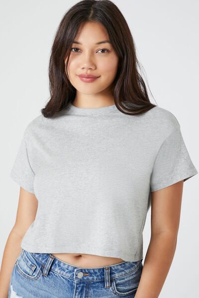 Crew Neck Cropped Tee | Forever 21 (US)