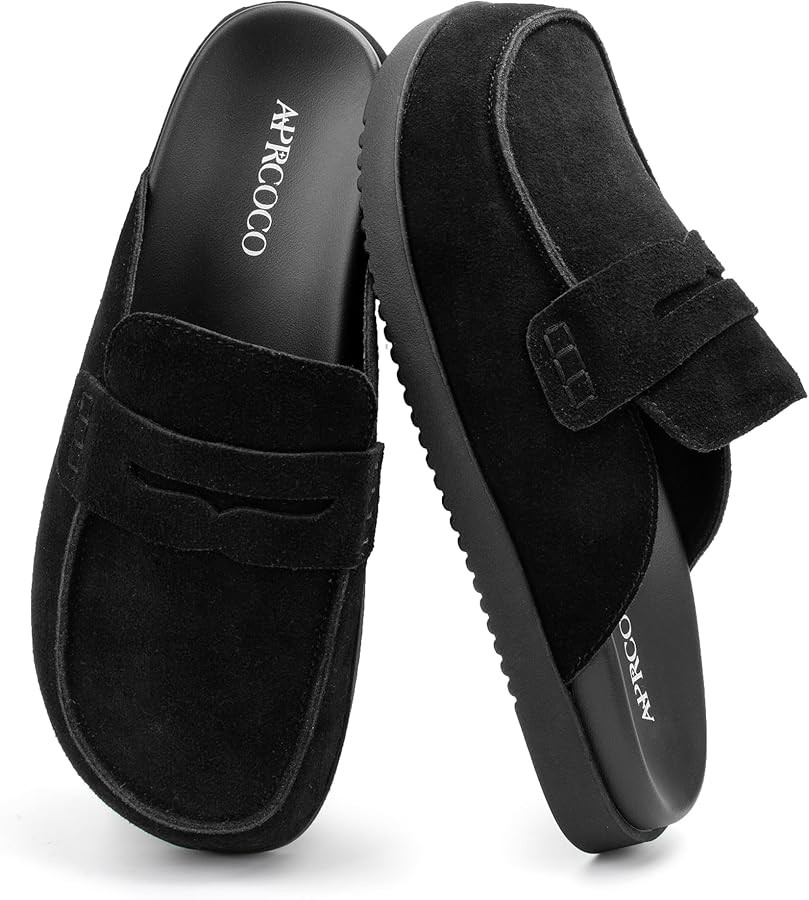 Womens Suede Clogs Non-Slip Platform Mules & Clogs for Women Comfort Slippers with Arch Support | Amazon (US)