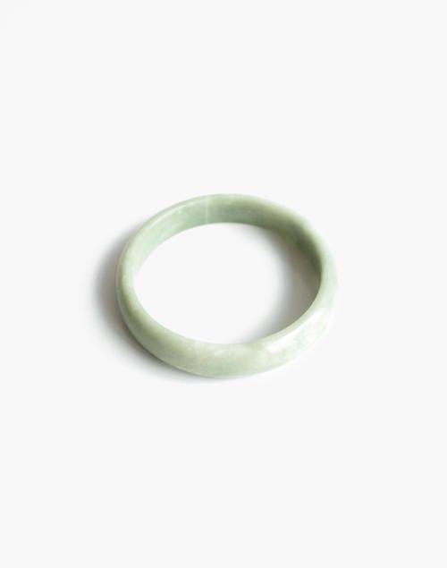 Seree Tennis Opaque Jade Bangle Bracelet in Off-White Green | Madewell