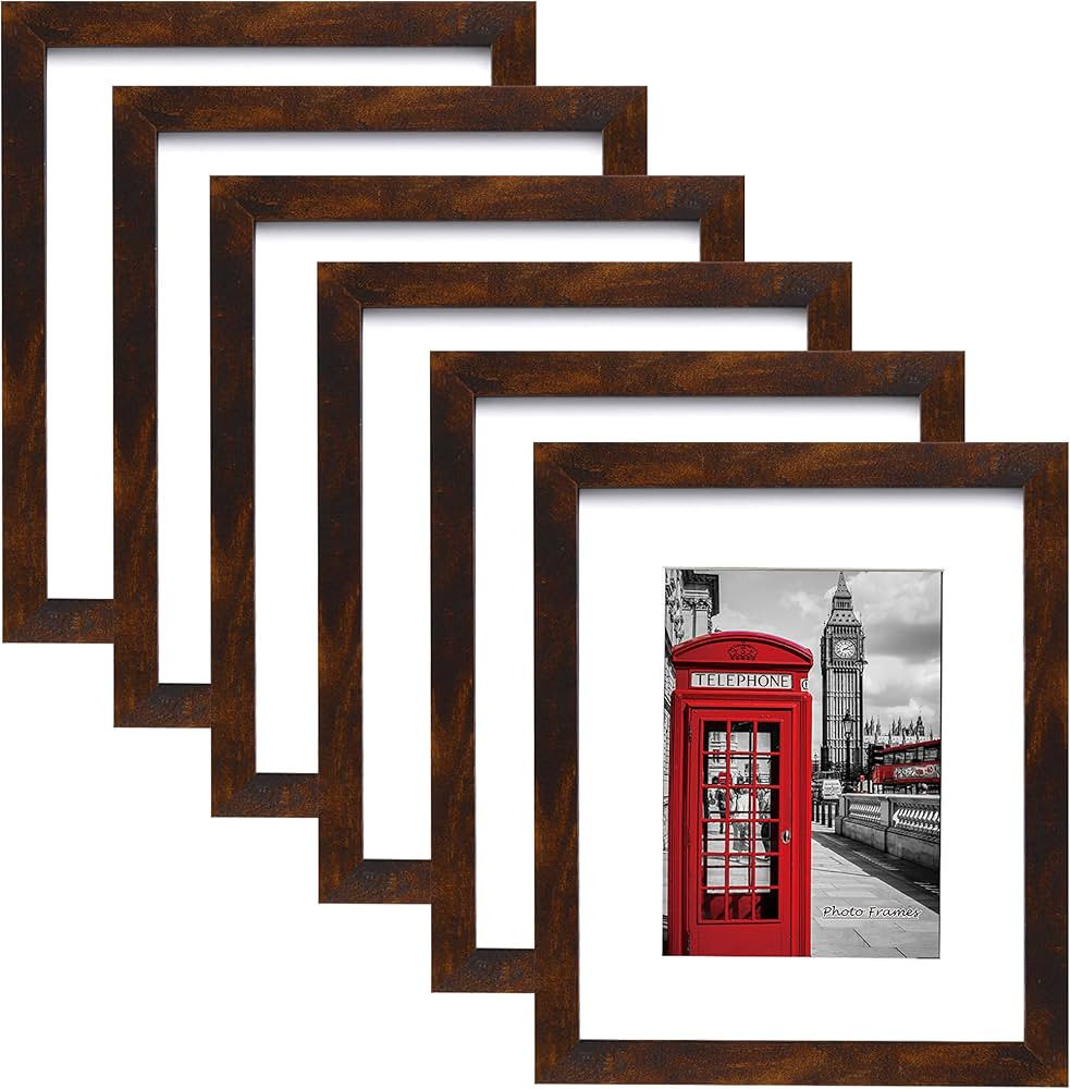 Amazon.com - PEALSN 11x14 Picture Frame Set of 6, Display Pictures 8x10 with Mat or 11x14 Without... | Amazon (US)