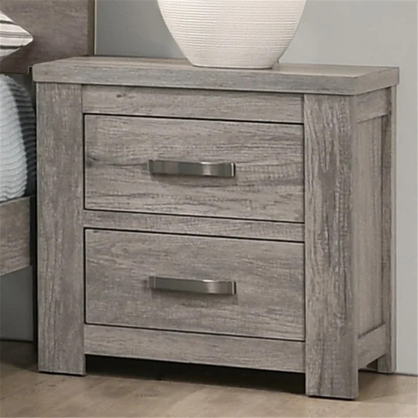 Welles 2 - Drawer Nightstand in Light Gray | Wayfair North America