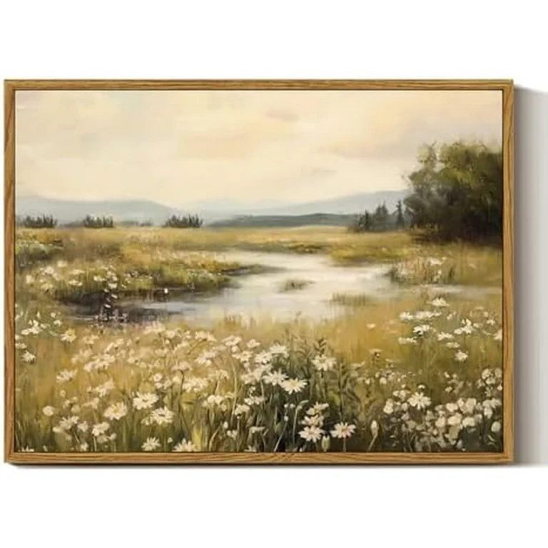 Framed Canvas Wall Art Vintage Decor, Farmhouse Wall Decor for Living Room Bedroom Office Bathroo... | Walmart (US)