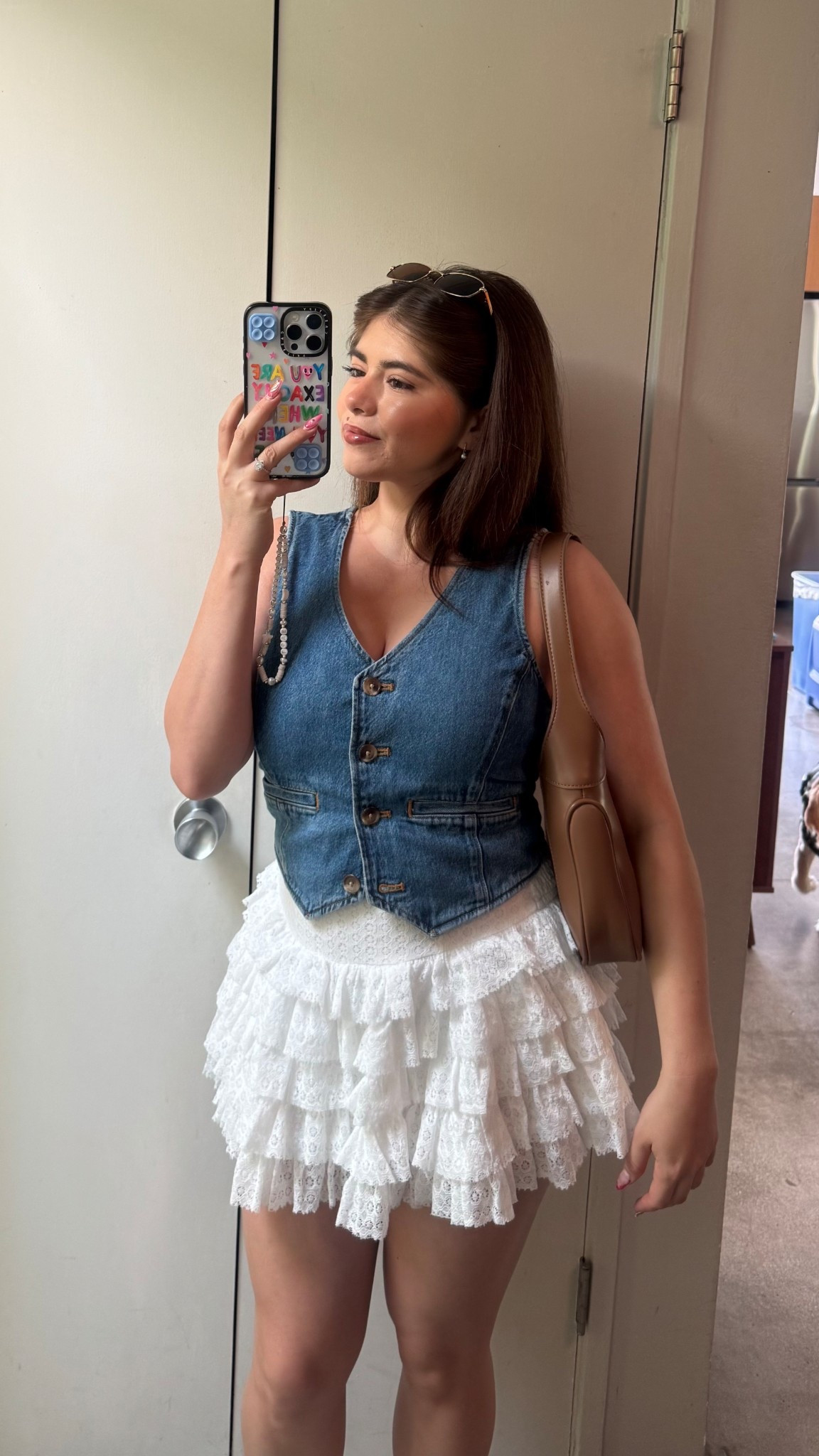 Summer outfit! Easy to wear & cute! 

Summer skirt, summer denim vest, Levi’s denim vest, vest, ruffle skirt 

#LTKPetite