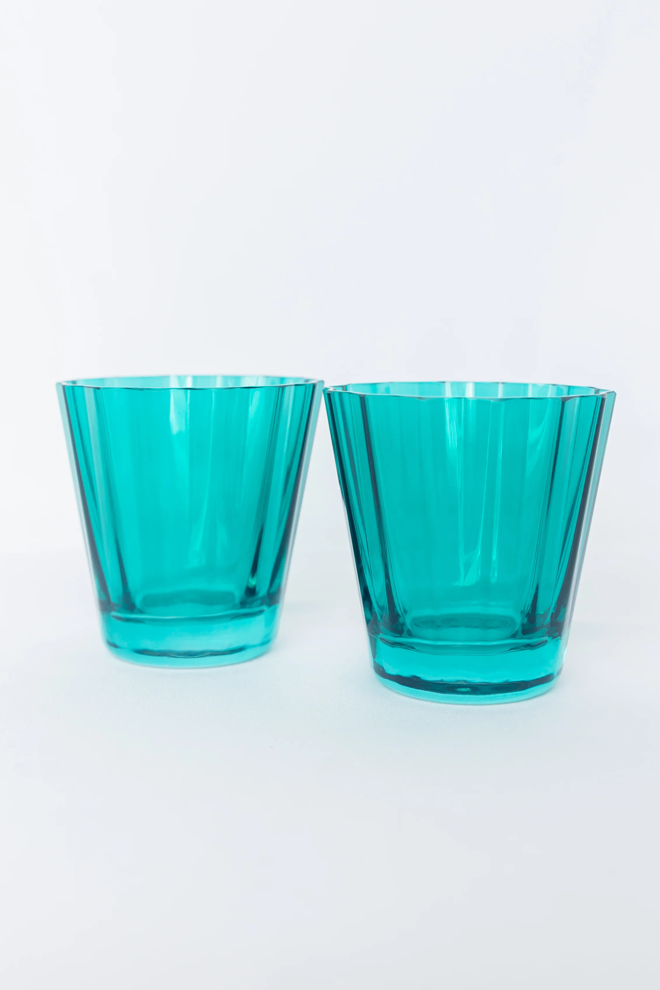 Estelle Colored Sunday Low Balls - Set of 2 {Emerald Green} | Estelle Colored Glass