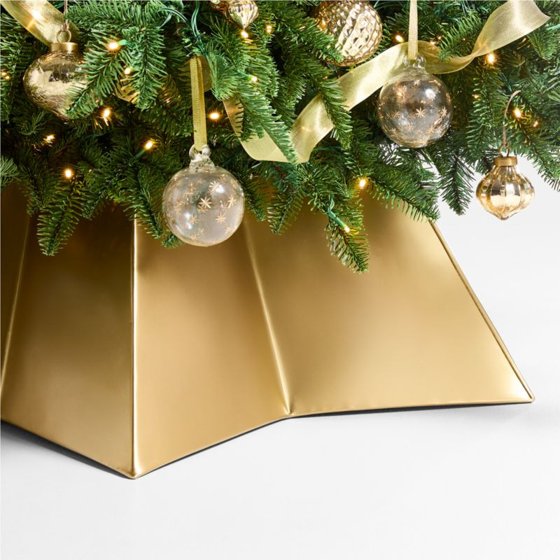 Star Christmas Tree Collar | Crate & Barrel | Crate & Barrel