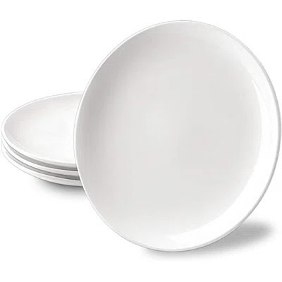 10 Inch White Dinner Plates Set, Porcelain Dessert/salad Plate, Serving Dishes, Dinnerware Sets, Scratch Resistant, Lead-free, Microwave, Oven, And Di | Wayfair North America