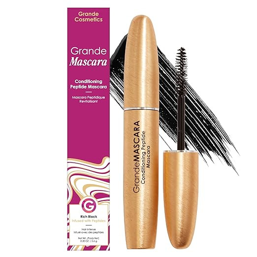 Grande Cosmetics GrandeMASCARA Conditioning Peptide Mascara – Buildable Extreme Volume & Length... | Amazon (US)