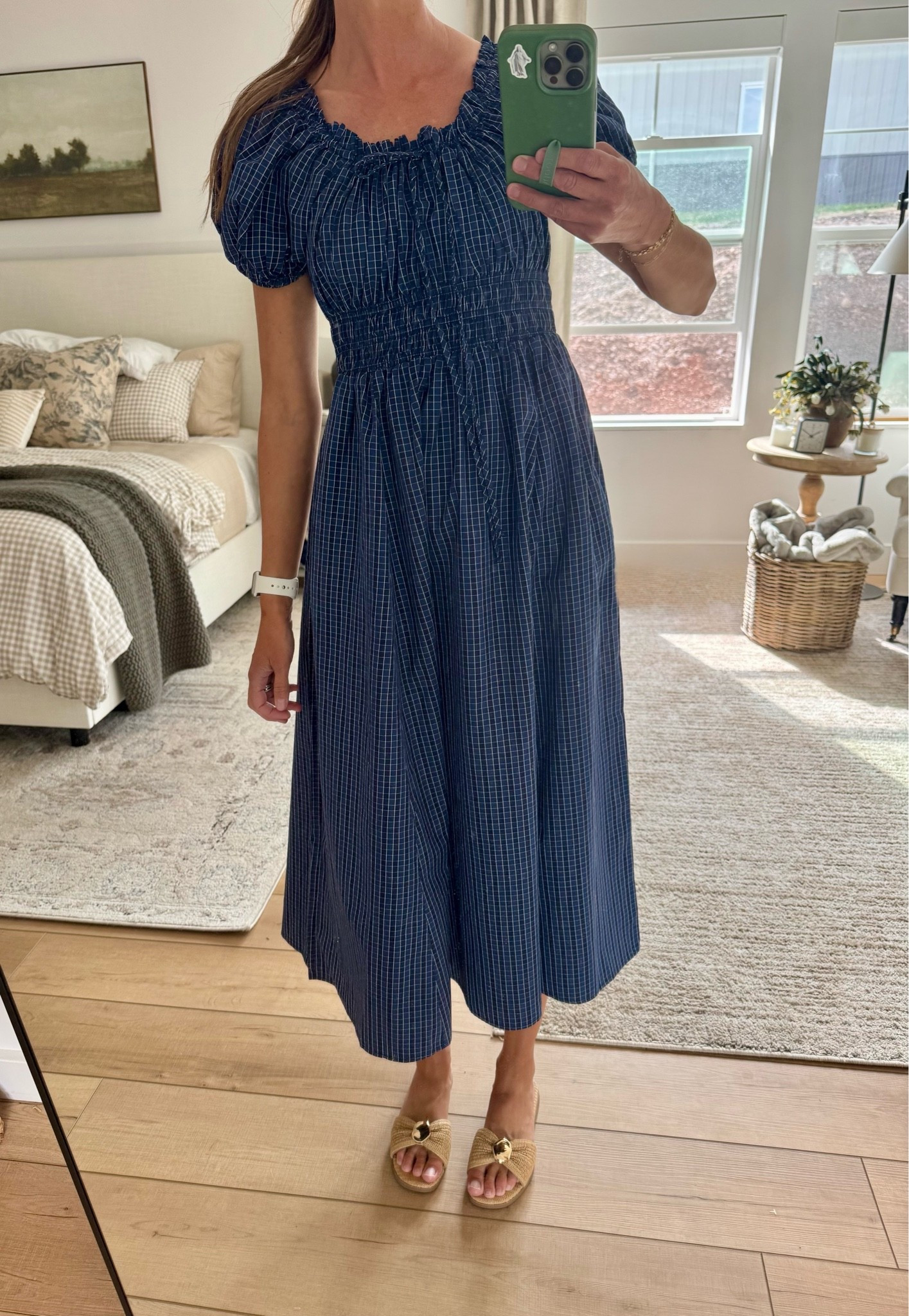 Cutest Navy plaid dress for summer! I am 5’7” tall and 110lbs and I got the XS and it fits perfect! The fabric is light weight and so pretty. I got two colors of this dress I love it that much! And the best part is it’s under $45!!

#LTKmomlife