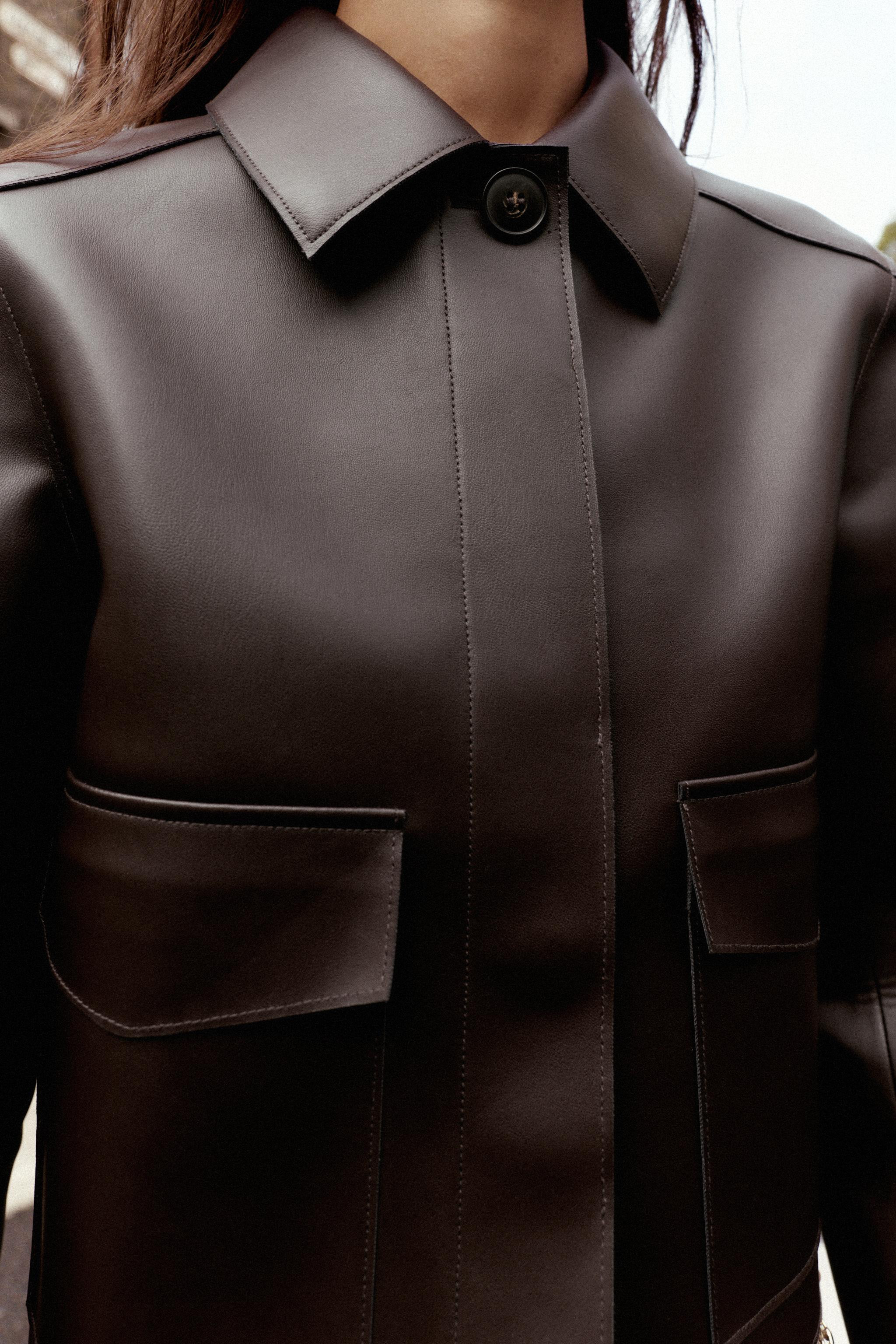 SHORT FAUX LEATHER JACKET | Zara US