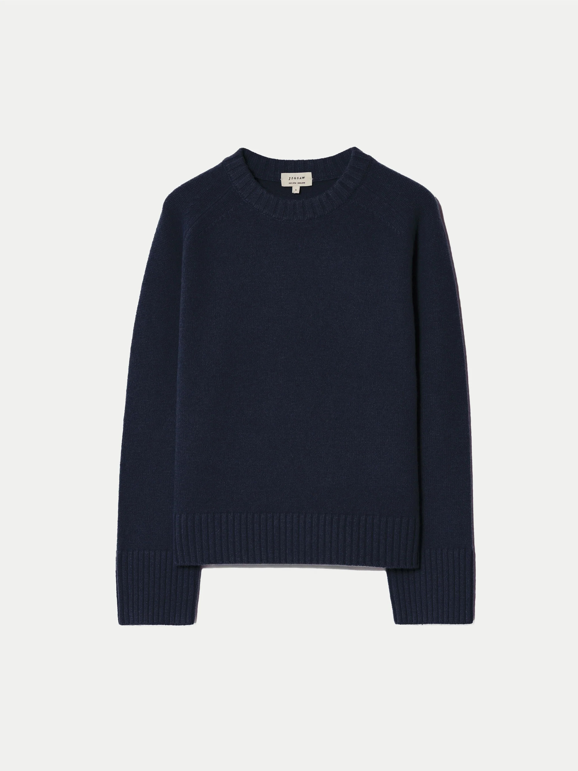 Wool Cashmere Saddle Jumper | Navy | Jigsaw (UK)