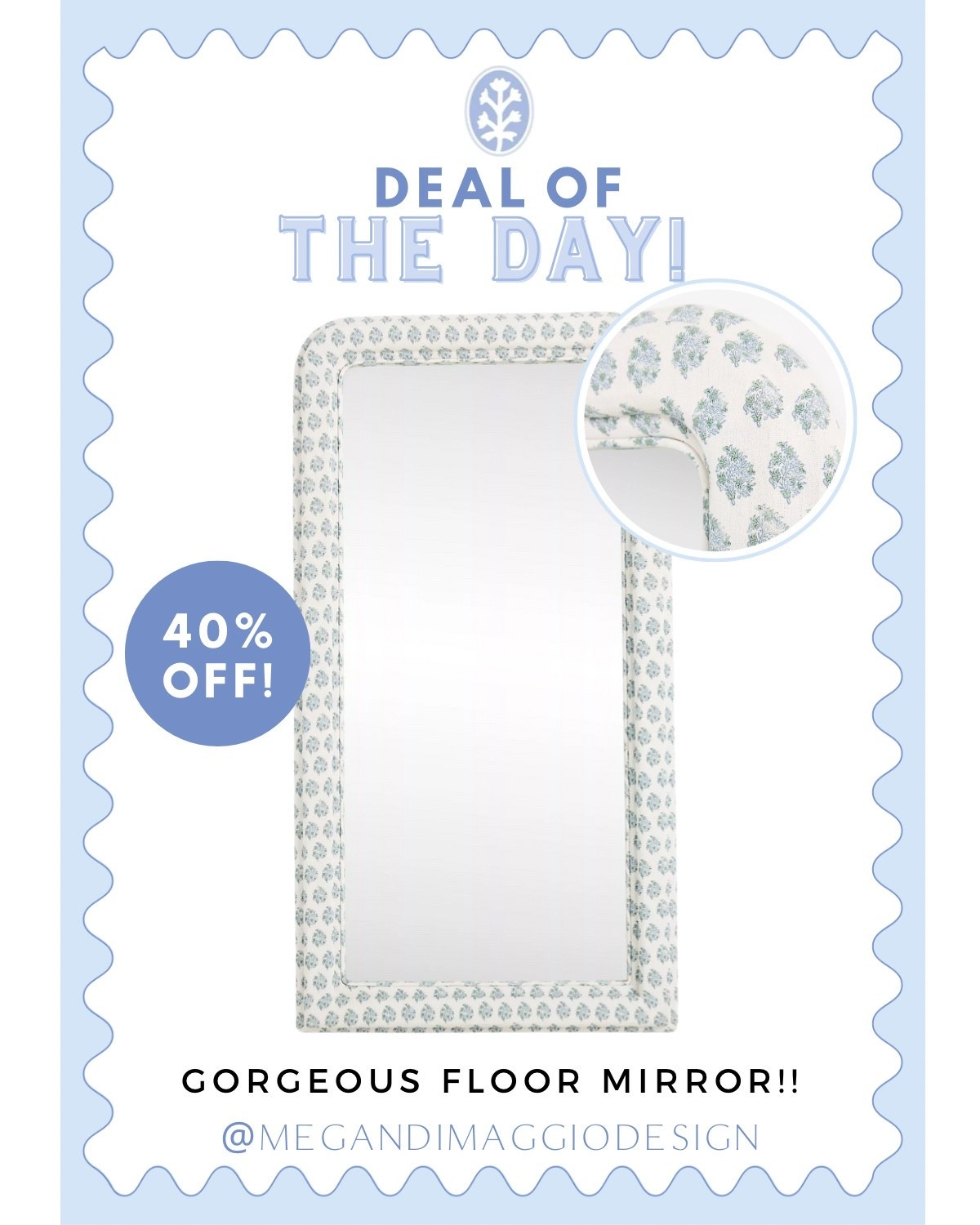 How GORGEOUS is this block print floor mirror?! Score it now 40% OFF on sale for a limited time!! 🤩🙌🏻🤍

#LTKHome #LTKSaleAlert