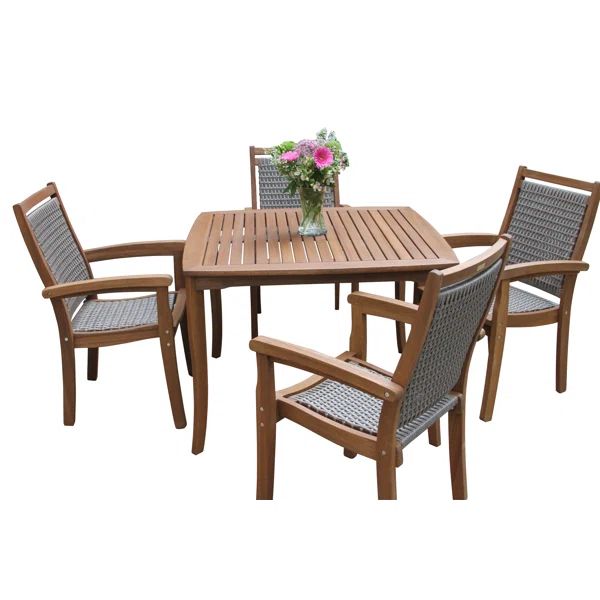 Fleur Square 4 - Person Outdoor Dining Set | Wayfair North America