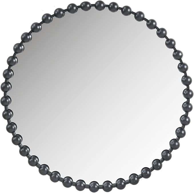MADISON PARK SIGNATURE Wall Décor Marlowe Metal Spherical Frame Round Mirror for Living Room - H... | Amazon (US)