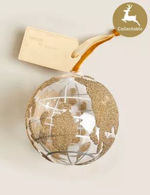 Gold Glass Luxury Globe Bauble | Marks & Spencer (UK)