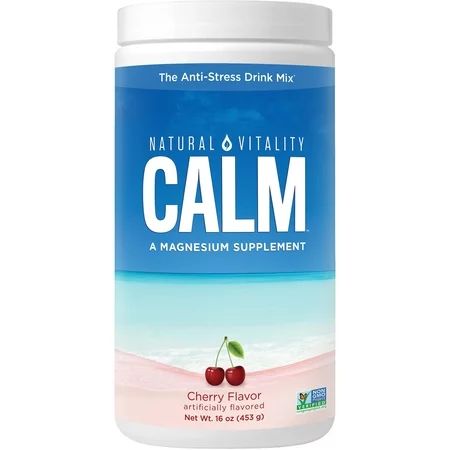 Natural Vitality Calm, Magnesium Citrate Supplement Powder, Anti-Stress Drink Mix, -Cherry - 16 ounc | Walmart (US)