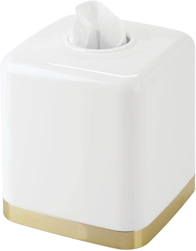 mDesign Modern Square Plastic Disposable Facial Tissue Box Cover and Holder for Bathroom Vanity C... | Amazon (US)