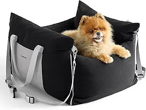 Lesure Small Dog Car Seat for Small Dogs - Waterproof Dog Booster Car Seat with Storage Pockets, ... | Amazon (US)