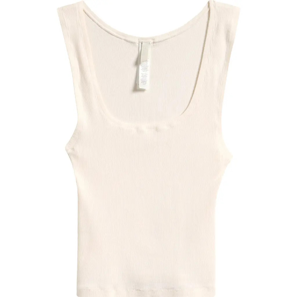 SKIMS Cotton Rib Tank in Marble at Nordstrom, Size 2 X | Nordstrom