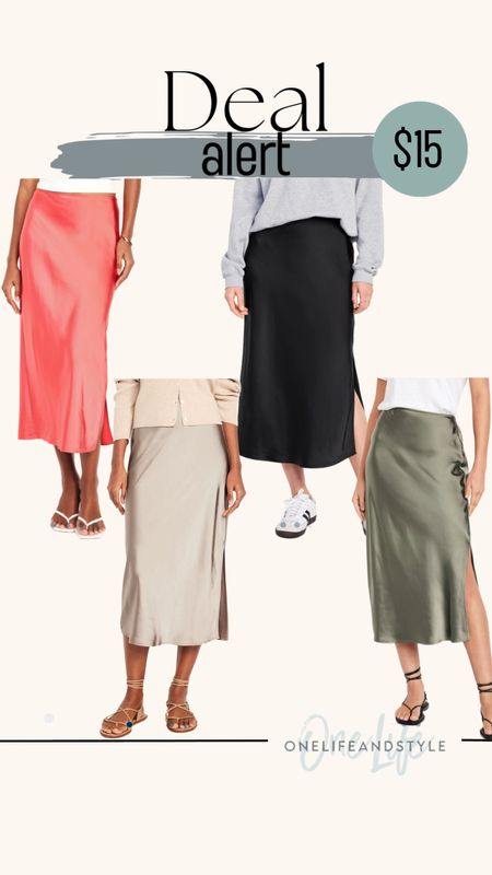 $15 satin slip skirts (today only deal).

#LTKFindsUnder50 #LTKSaleAlert #LTKSeasonal