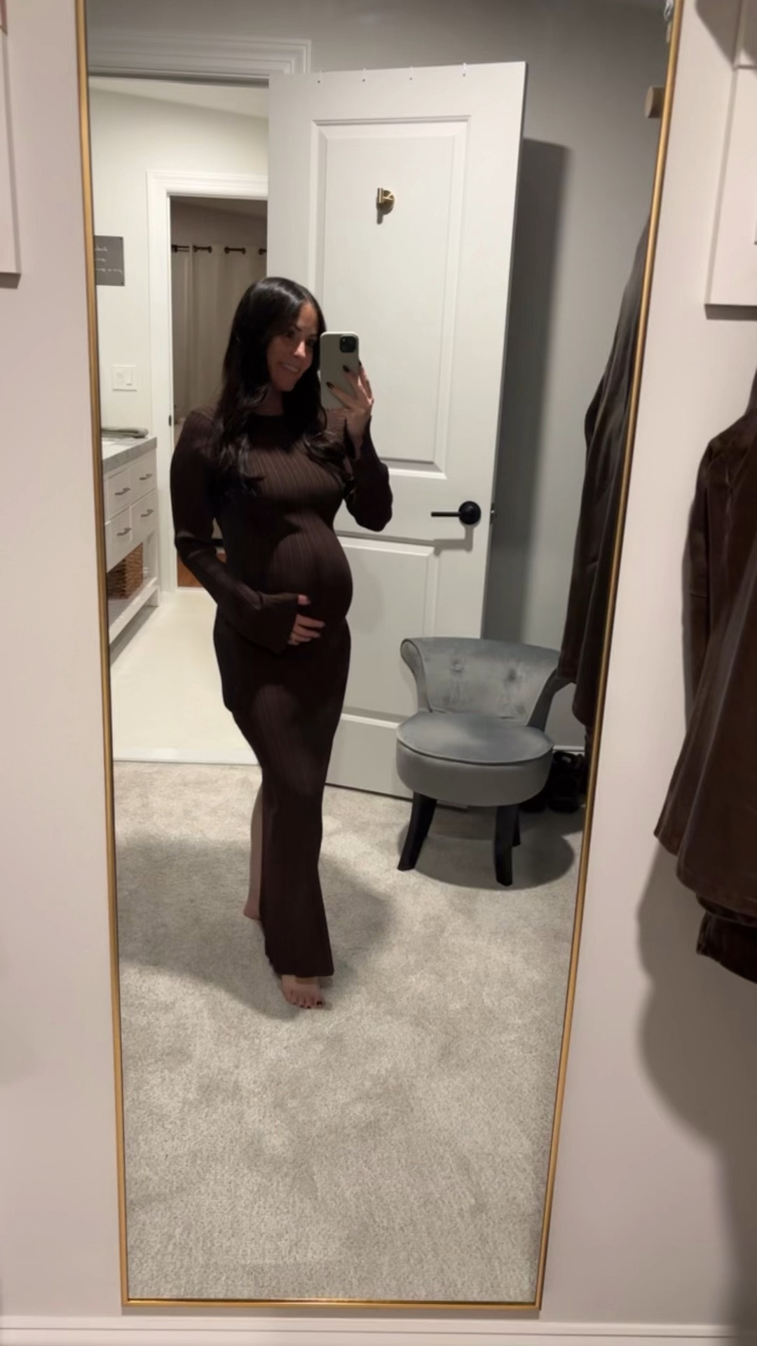 Loving this bump friendly dress from Worth Collective! Perfect for the holidays, or any time of year! It’s not a maternity dress, and I could still fit in my pre-pregnancy size (small), although I’m wearing a size up (medium) here. I want one in every color!

#LTKCyberWeek #LTKFindsUnder100 #LTKBump