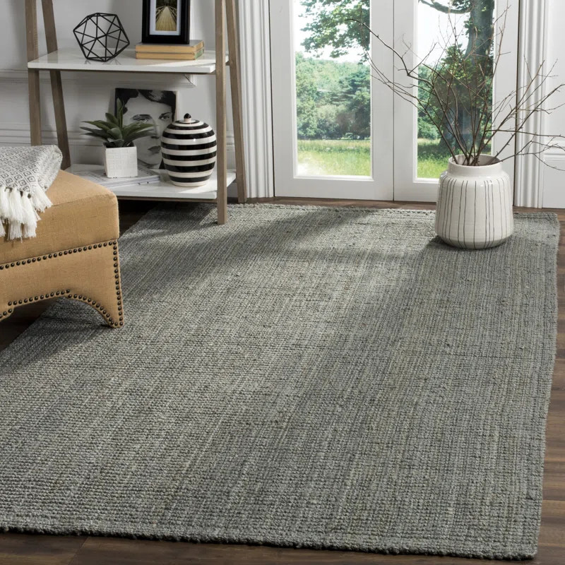 Calidia Handmade Flatweave Jute/Sisal Gray/Green Rug | Wayfair Professional