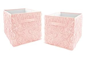 Sweet Jojo Designs Pink Floral Rose Foldable Fabric Storage Cube Bins Boxes Organizer Toys Kids B... | Amazon (US)